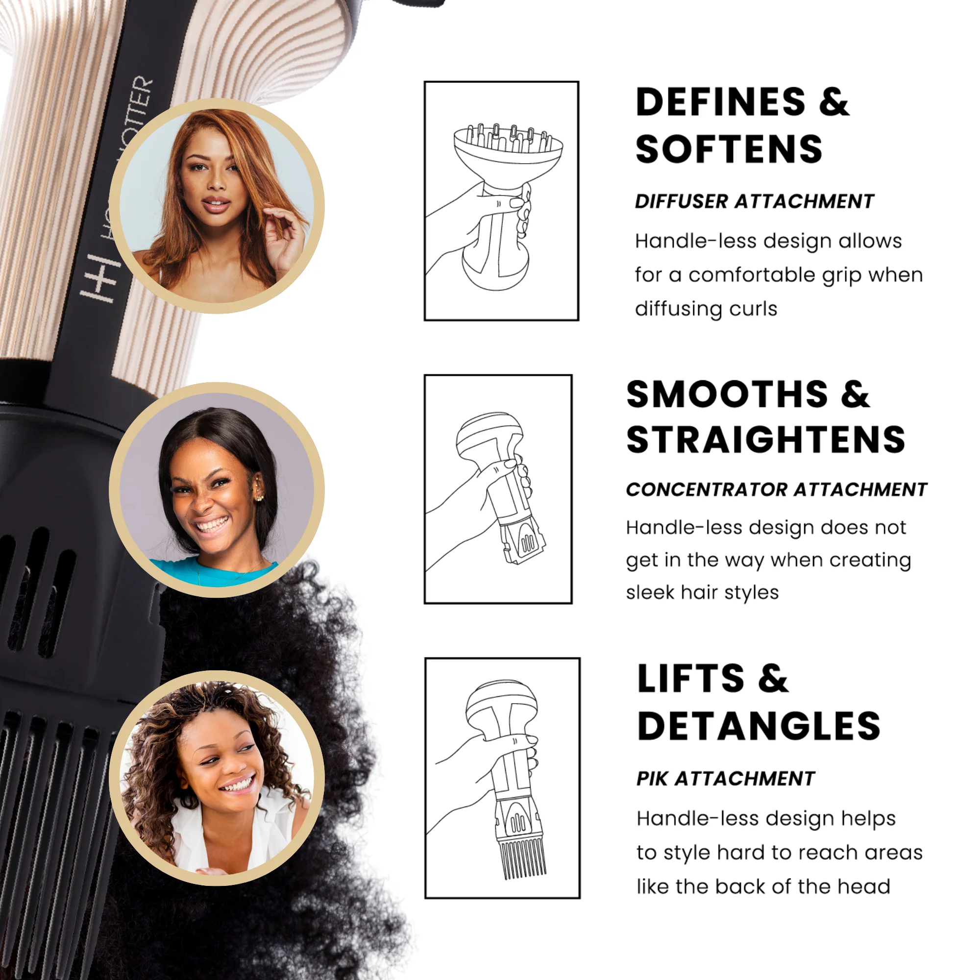 Sèche-cheveux sans fil Turbo 4000 en céramique #5847