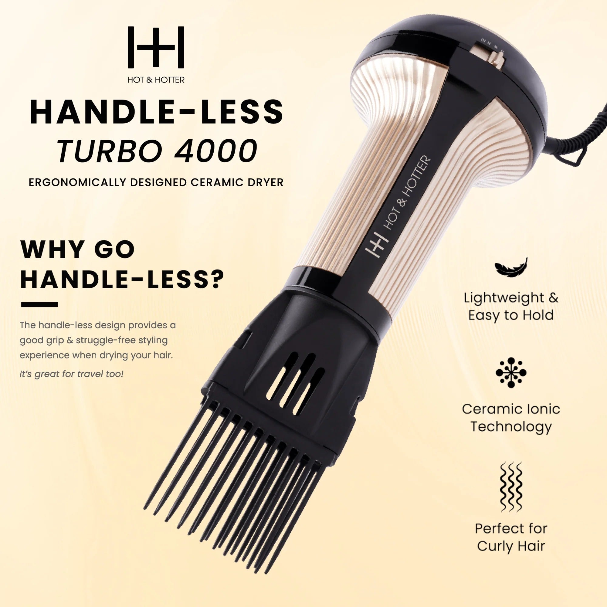 H&H Turbo 4000 Ceramic Handless Hair Dryer #5847 – Hera Beauté