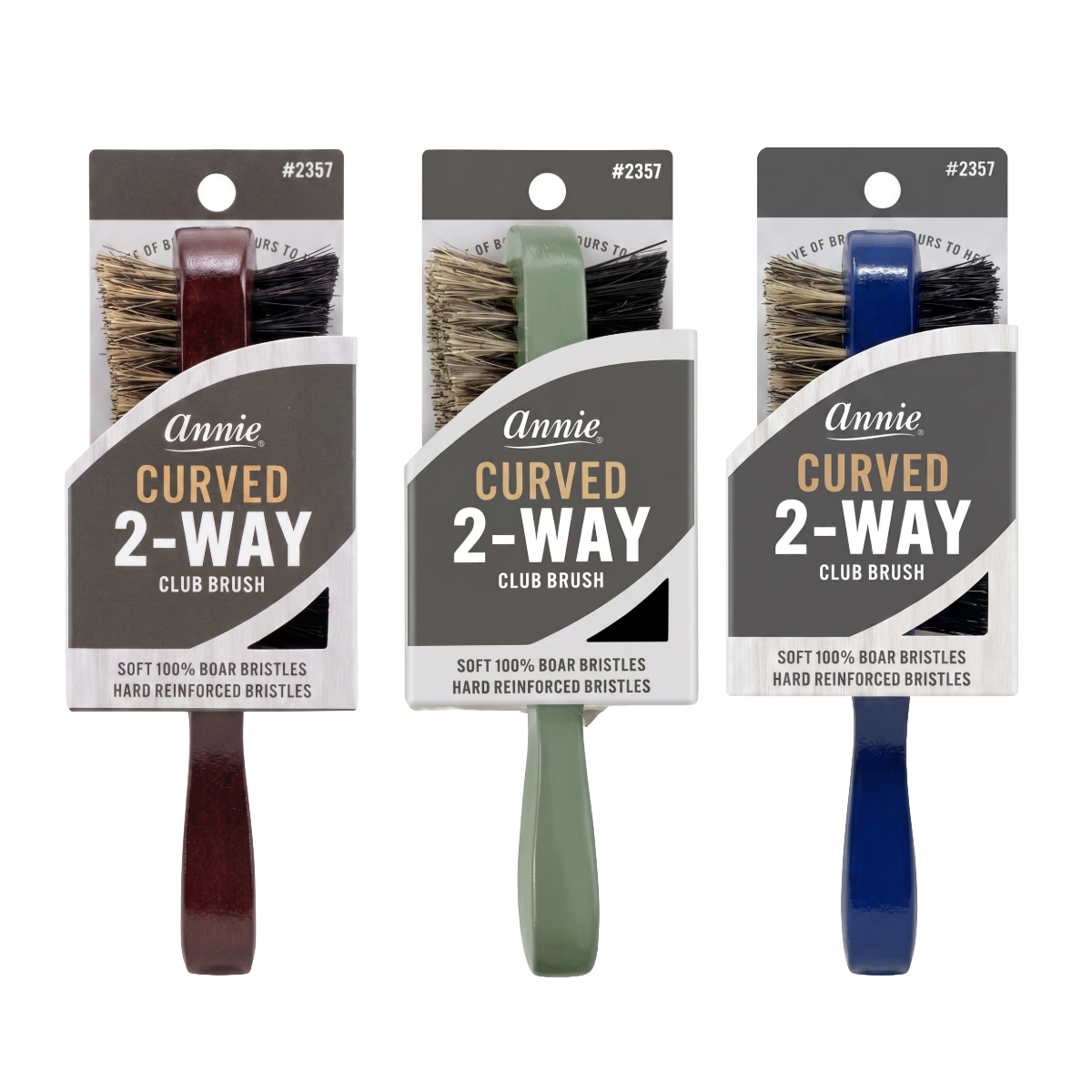 Two Ways Club Curved Bristle Brush Hard & Soft [Assorted Color] #2357