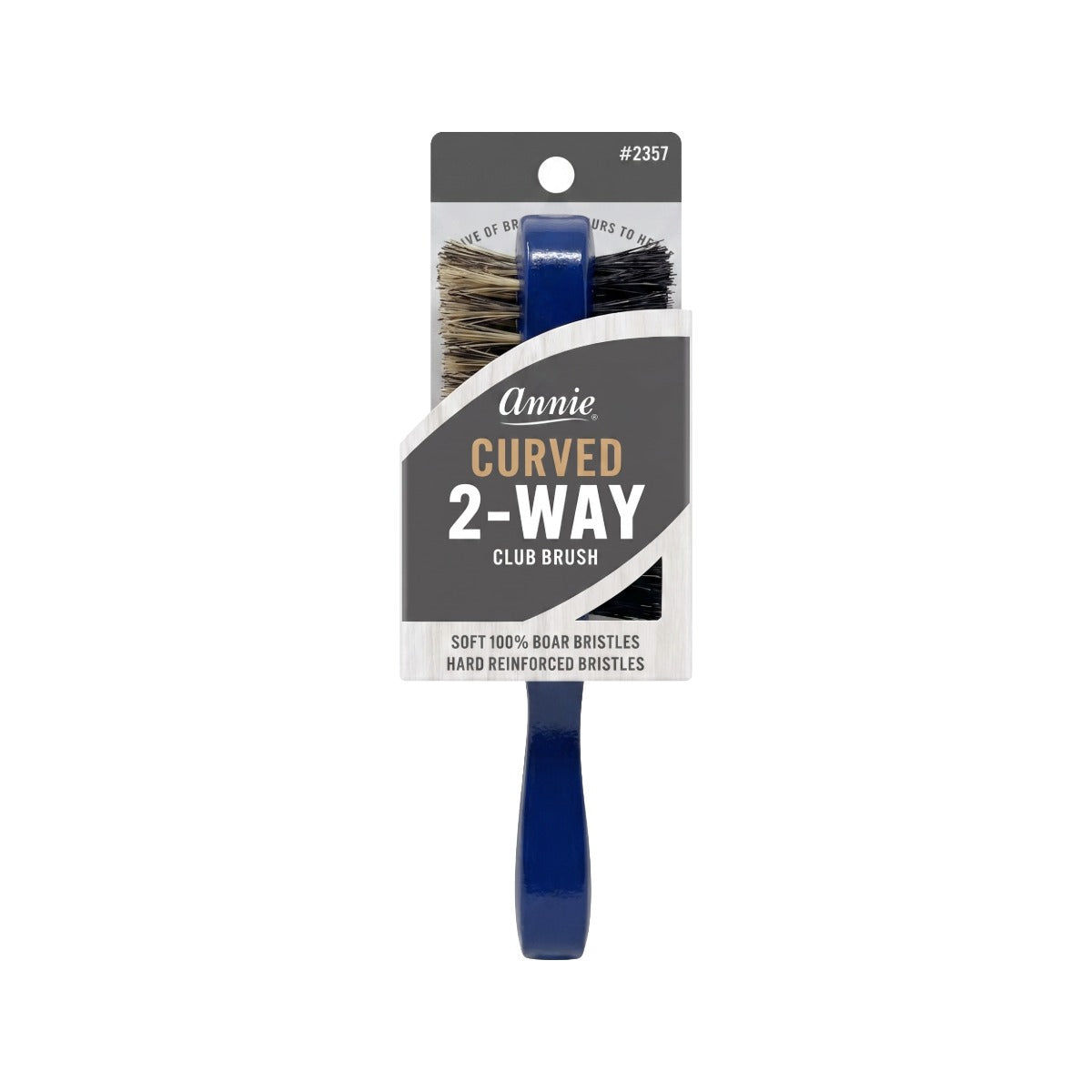 Two Ways Club Curved Bristle Brush Hard & Soft [Assorted Color] #2357