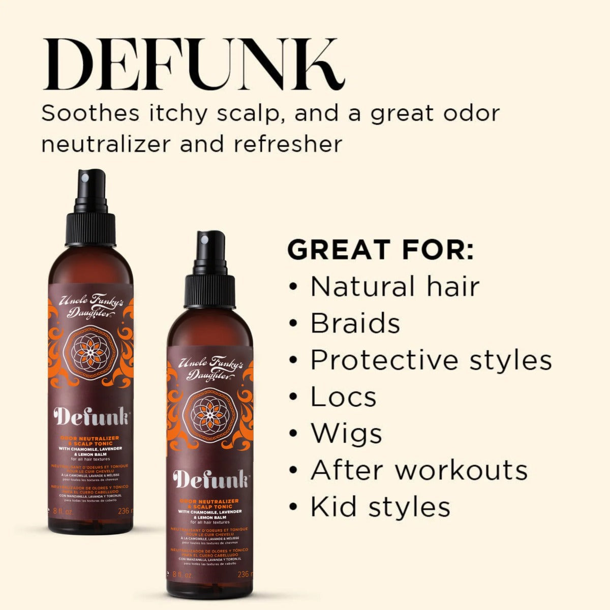 Uncle Funky's Daughter Defunk Odor Neutralizer & Scalp Tonic 8oz