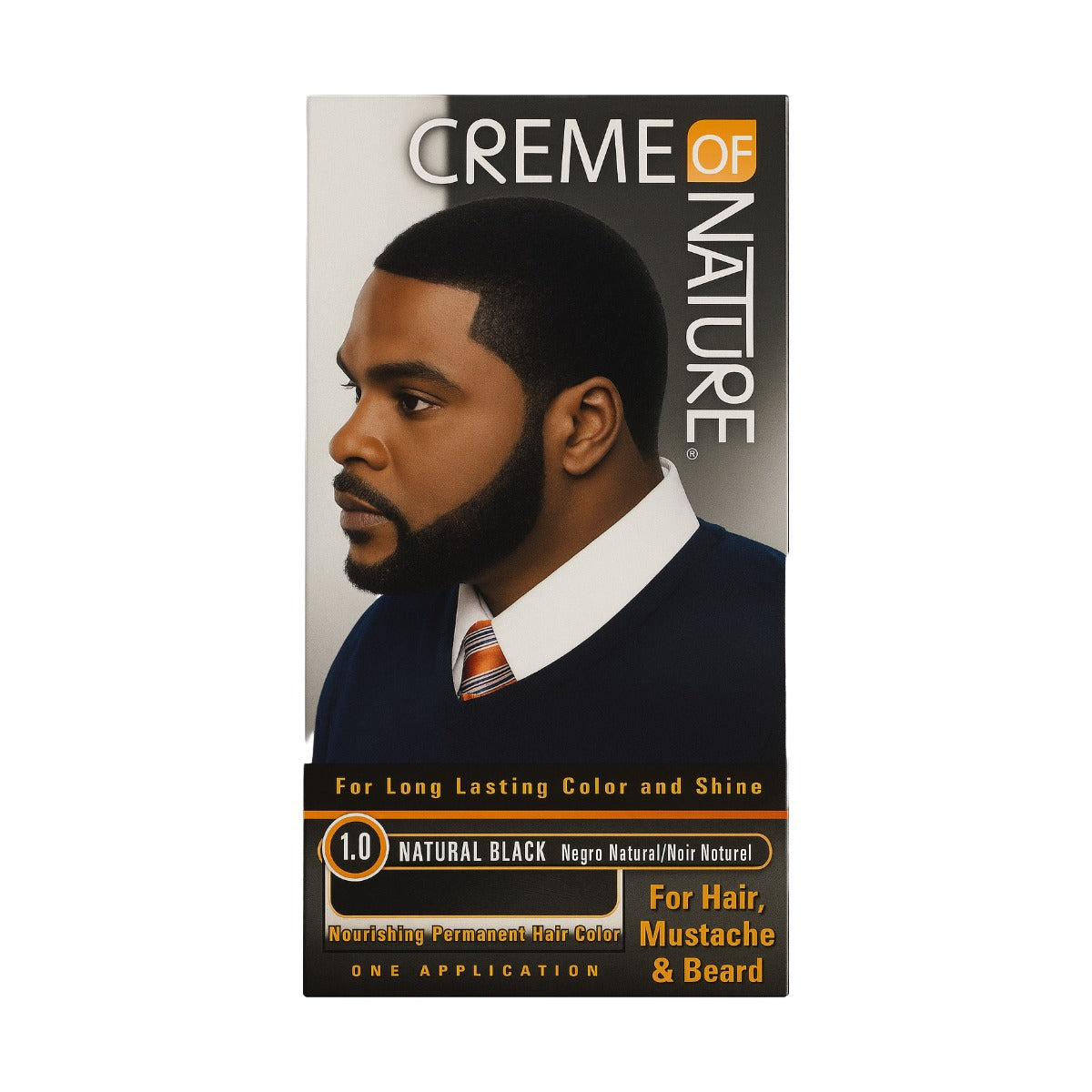 Nourishing Permanent Hair Color Kit for Hair, Mustache & Beard [Natural Black]