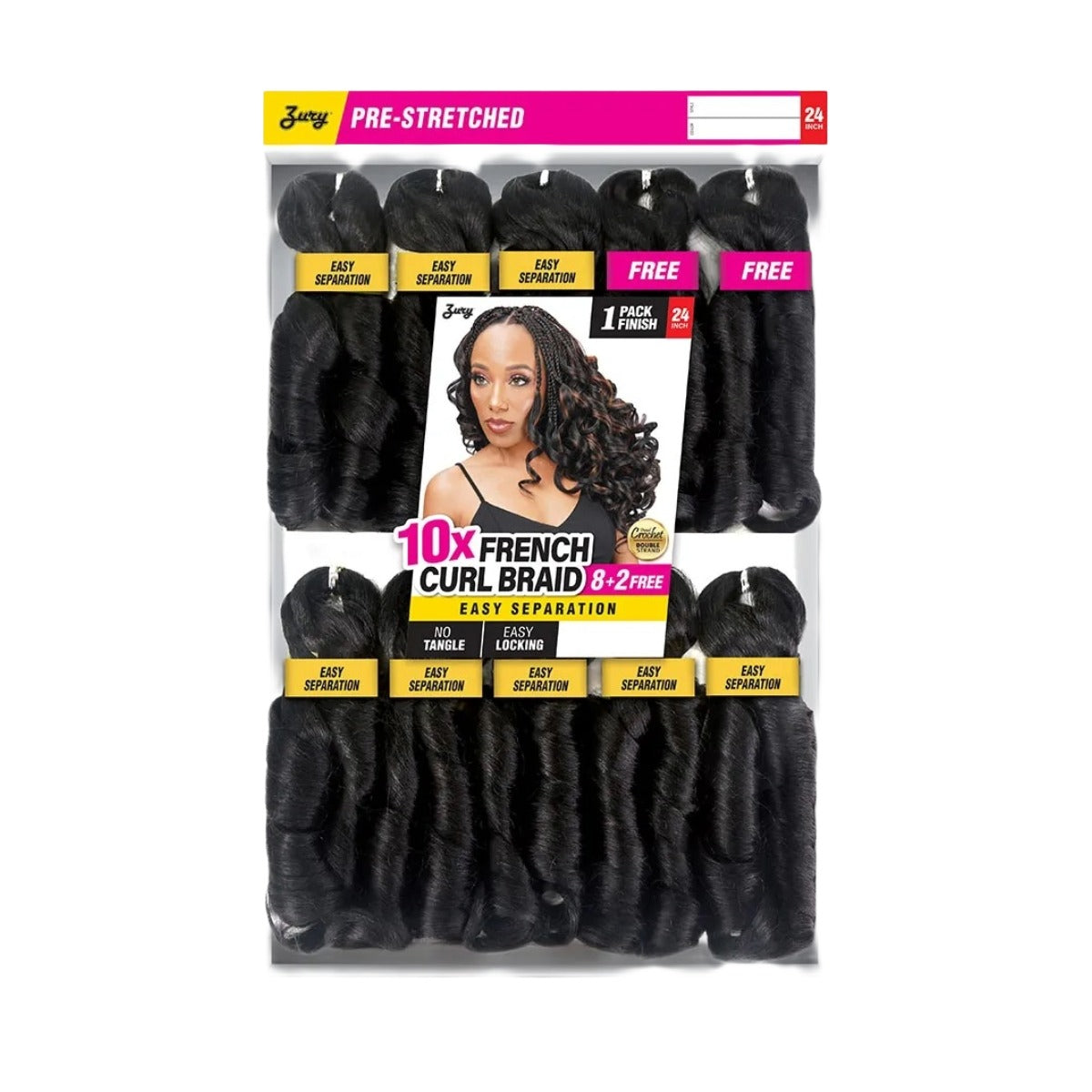 Tresse bouclée française 10X 24"