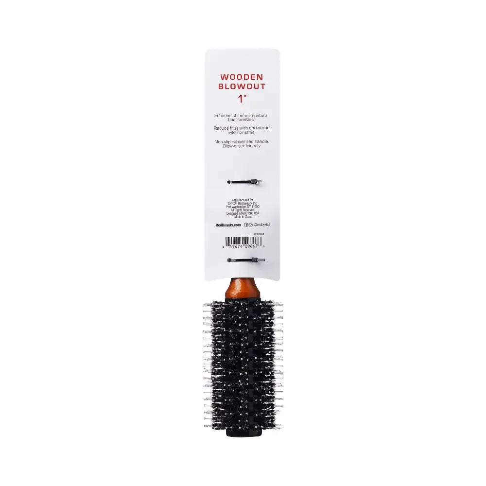 Wooden Round Blowout Brush #HH218