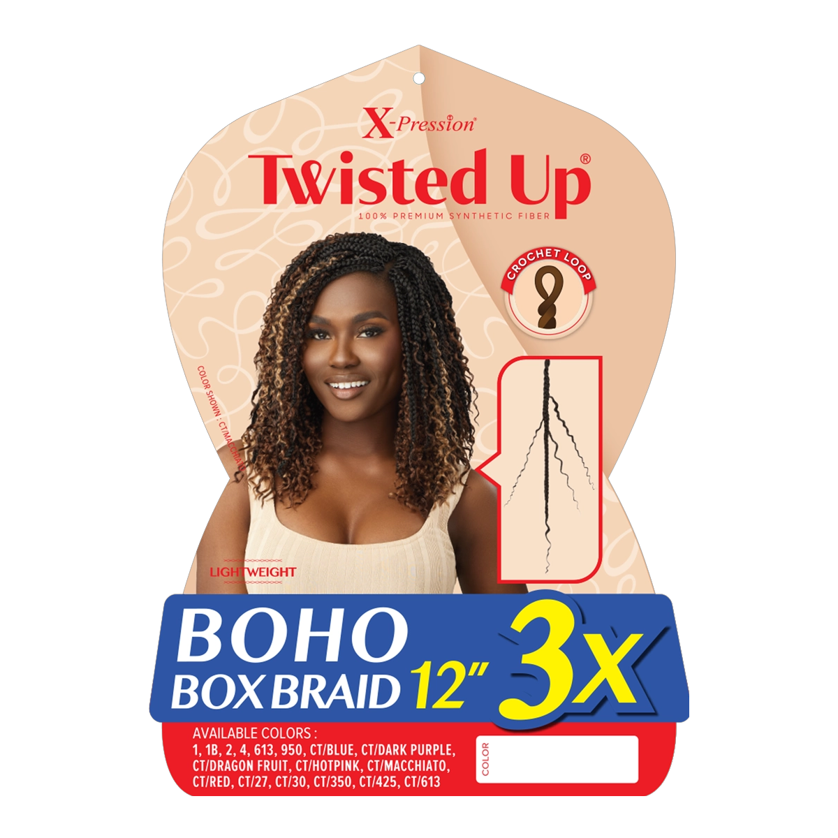 Tresses Boho Box Twisted Up X-Pression 12" 3x