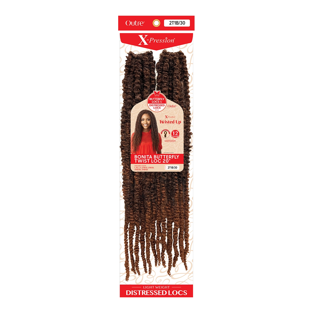 X-Pression Twisted Up Butterfly Twist Locs 20"