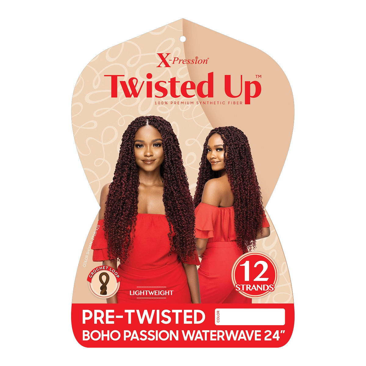 X-Pression Twisted Up Crochet Braid Boho Passion Waterwave 24"