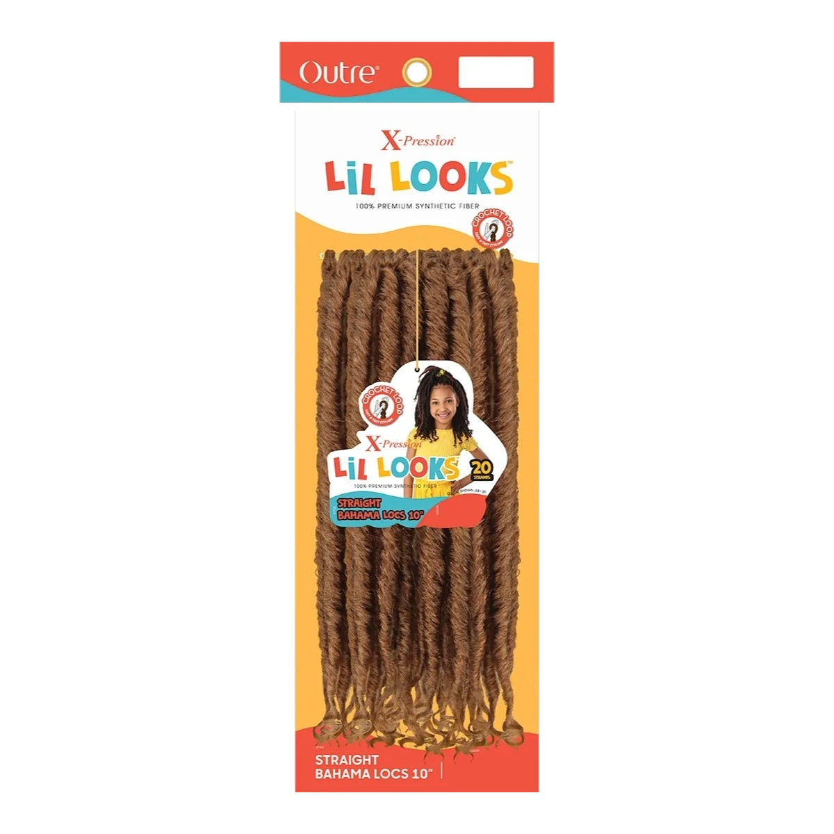 X-Pression LiL Looks Locs Bahama Raides 10" (Enfants)