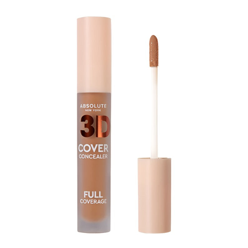 Absolute New York 3D Cover Full Coverage Concealer with wand applicator in medium shade