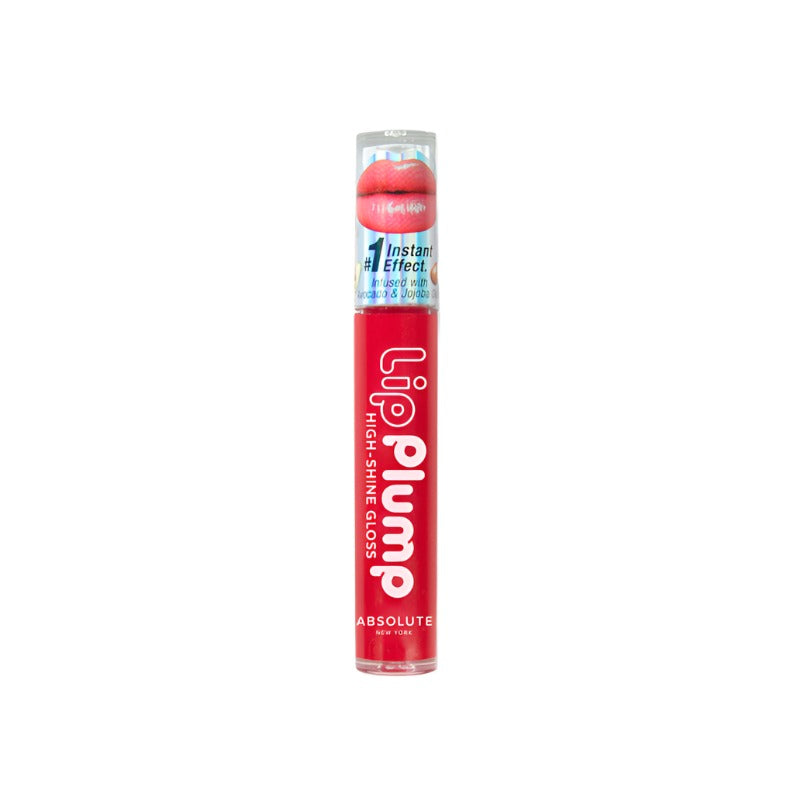 Absolute New York high shine lip plumper in red shade with glossy finish for fuller lips
