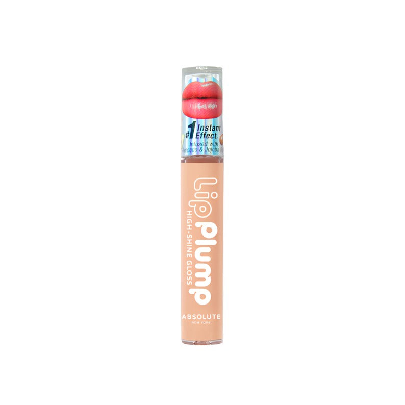 Absolute New York high shine lip plumper in nude shade with glossy finish