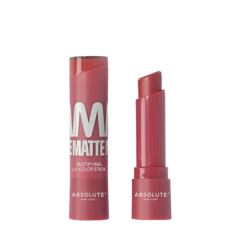 Absolute New York matte lipstick for dark skin in a deep rose shade with matte finish
