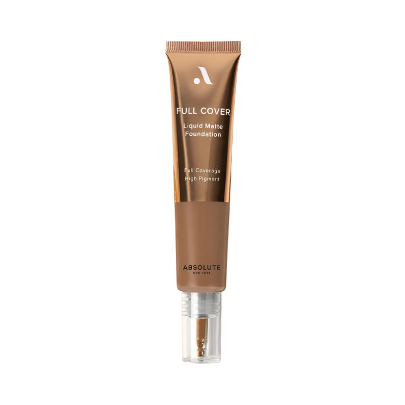 ABSOLUTE NEW YORK full cover liquid foundation tube in medium deep shade with pump applicator