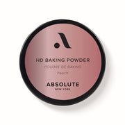 Absolute New York HD baking powder peach translucent setting powder in round compact with peach label