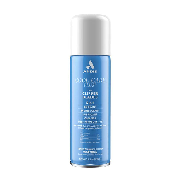 ANDIS clipper blade cleaner spray in blue can for cleaning and lubricating clipper blades