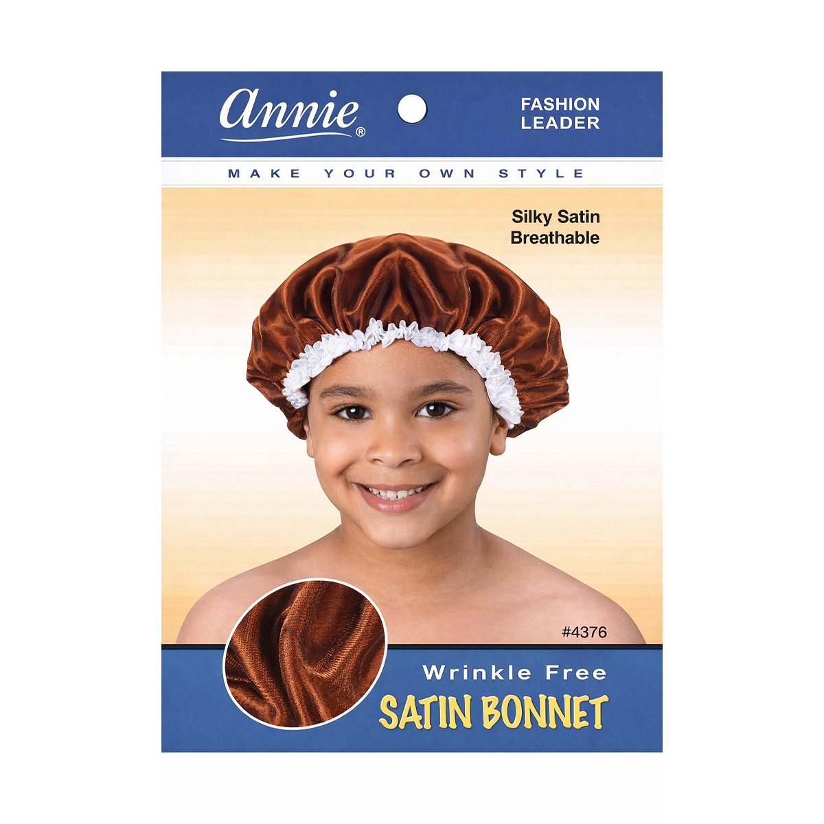 #04376 Bonnet en satin pour enfants [Couleurs assorties]