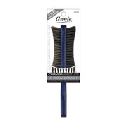 ANNIE navy five row curved bristle hair brush with wood handle for smoothing and detangling