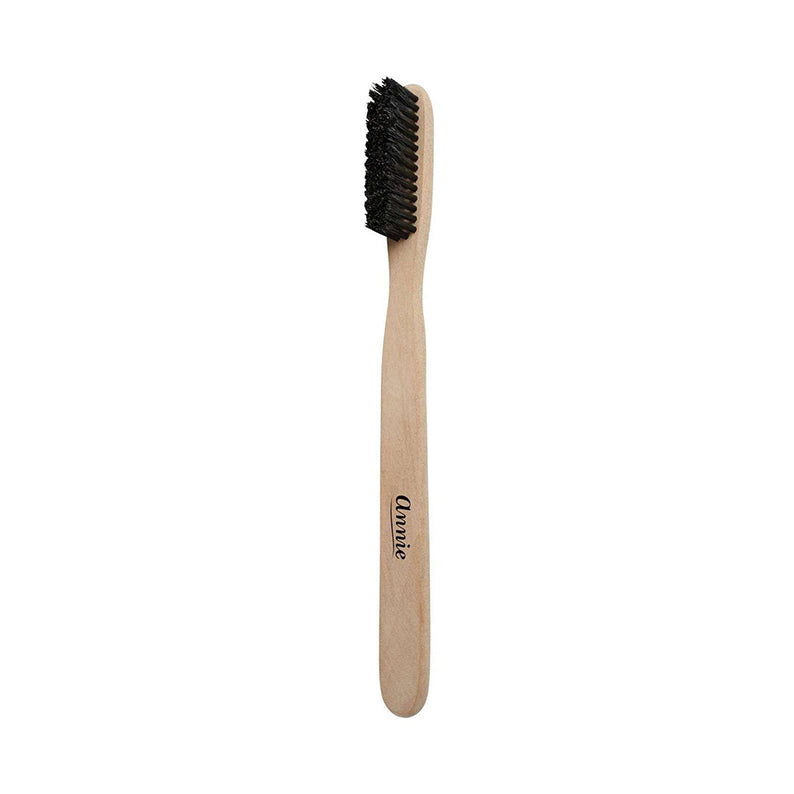 Annie wooden edge brush for baby hairs with soft black bristles for delicate styling 1
