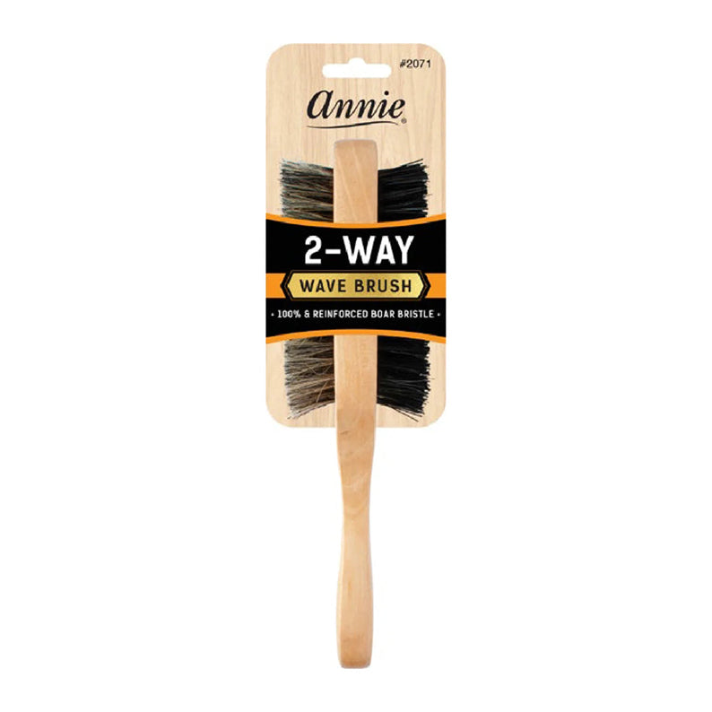 Annie two way wave brush with natural boar bristle and wooden handle for styling hair