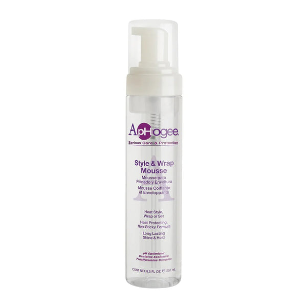 APHOGEE Style and Wrap Mousse for hair care with heat protection and long lasting hold