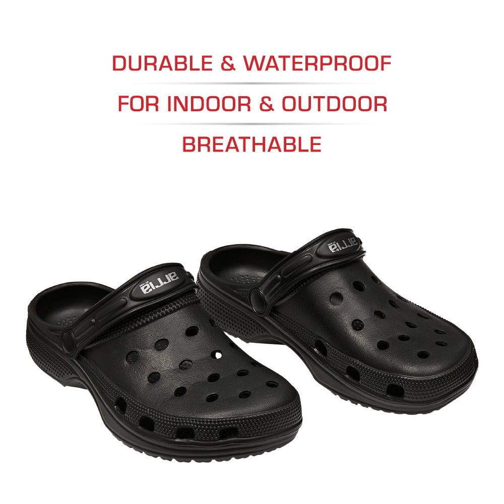 RED BEAUTY by KISS black air clog sandals breathable waterproof slip on clogs with heel strap