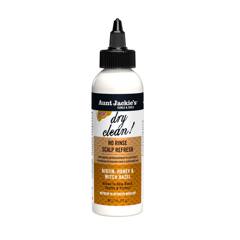 Aunt Jackies dry scalp refresh spray no rinse formula with biotin honey and witch hazel soothes and hydrates scalp