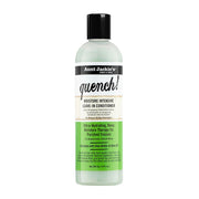 Aunt Jackies quench bottle of moisture intensive leave-in conditioner with green label and black cap