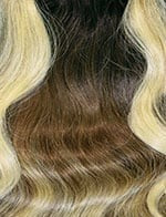 Butta Lace wig human hair SENSATIONNEL wavy long blonde balayage with dark roots close up texture