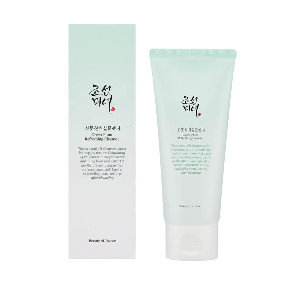 Beauty of Joseon green plum facial cleanser tube and box refreshing cleanser for normal to oily skin
