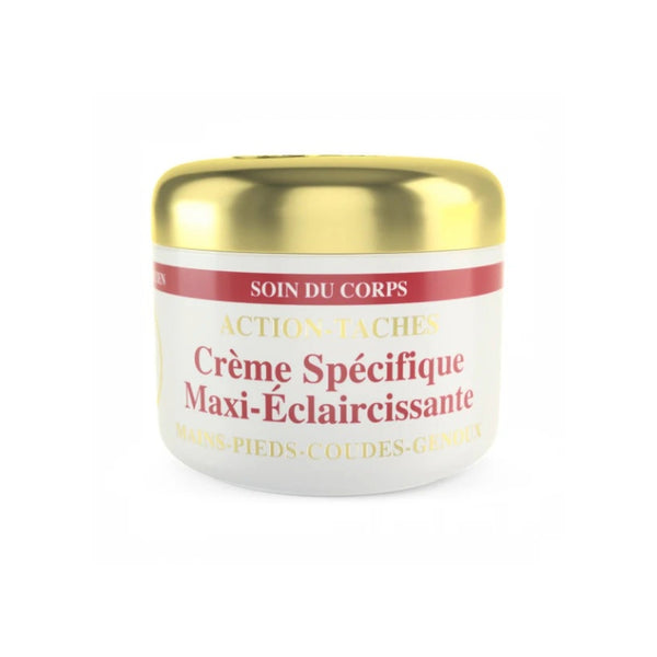 HT26 maxi whitening cream white jar with gold lid Creme Specifique Maxi Eclaircissante body cream for hands and elbows