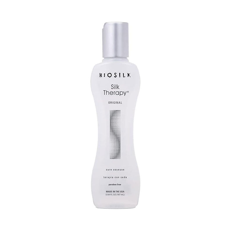 BIOSILK Silk Therapy leave-in treatment Original white bottle for smoothing frizz control and shine