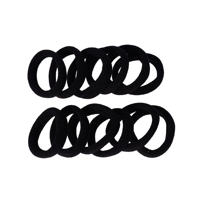 RED BEAUTY by KISS black mini ponytail holders set of elastic hair ties for styling