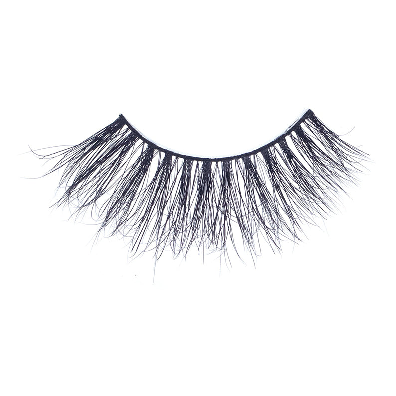 EBIN duchess mink cat 3d lashes wispy black false eyelash with crisscross volume and thin band