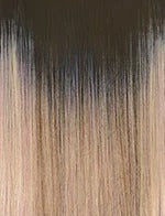 SENSATIONNEL Butta Lace Butta Unit 2 wig close up ombre straight synthetic hair dark roots to blonde ends