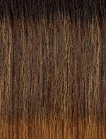 SENSATIONNEL Butta Lace Unit 3 wig straight ombre brown hair with dark roots fading to caramel ends close up