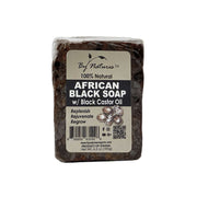 By Natures African black soap with black castor oil bar 100 percent natural soap for skin and hair