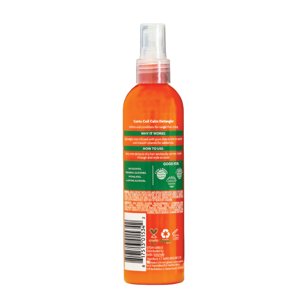 Cantu Cool Calm Detangler Spray for Hair Care with moisturizing and nourishing ingredients