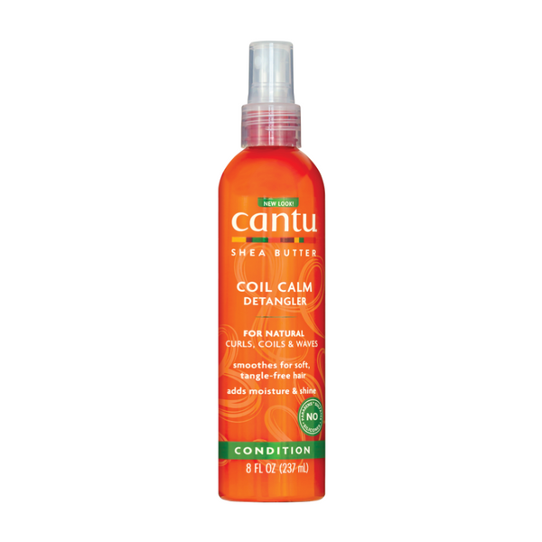 Cantu Shea Butter Coil Calm Detangler Conditioner for natural curls coils and waves 8 oz bottle