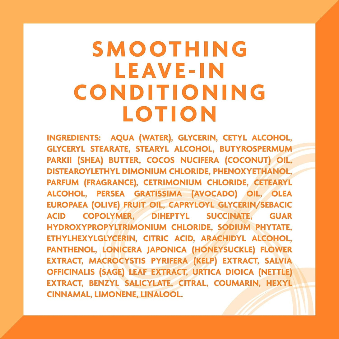 Cantu shea butter leave-in conditioner ingredients list for smoothing leave-in conditioning lotion