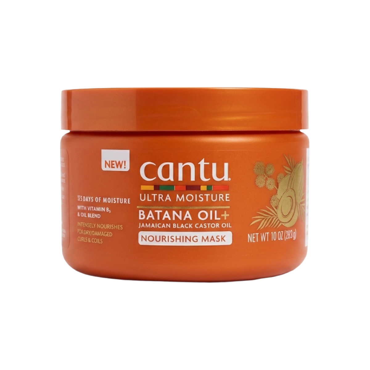 Masque nourrissant à l'huile Batana Ultra Moisture Cantu + huile de ricin noire jamaïcaine 10oz