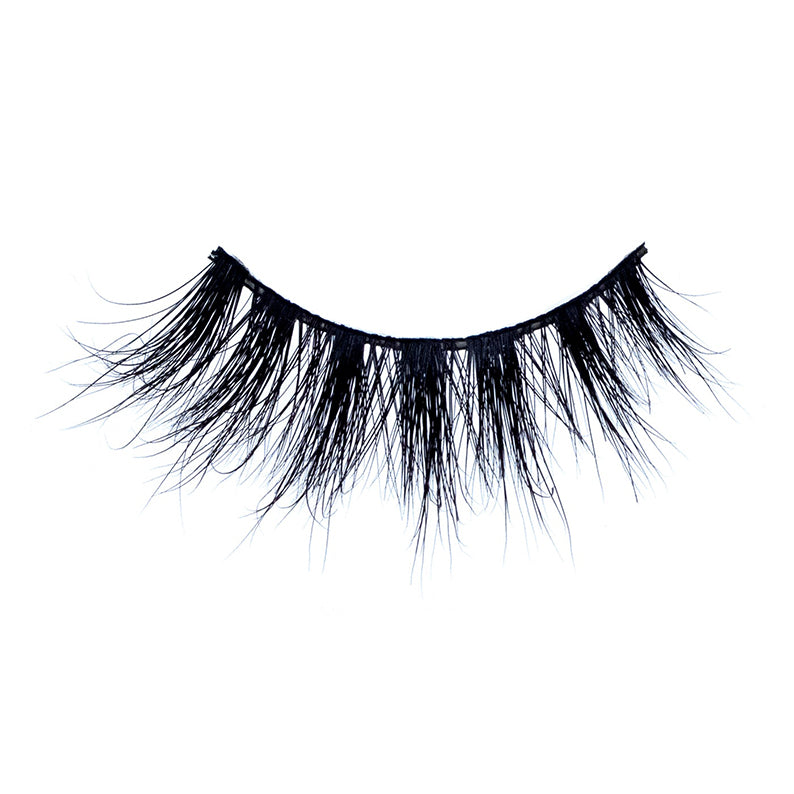 EBIN 3D mink cat eye lashes wispy dramatic black strip lashes with tapered cat eye silhouette for glam