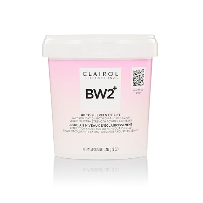 Clairol Professional BW2+ dedusted powder lightener 8 oz tub for up to 9 levels of lift salon use