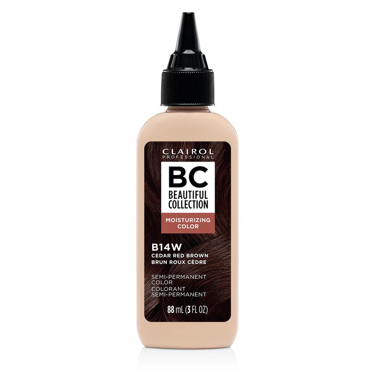 Clairol BC Beautiful Collection semi permanent hair color moisturizing cedar red brown shade bottle
