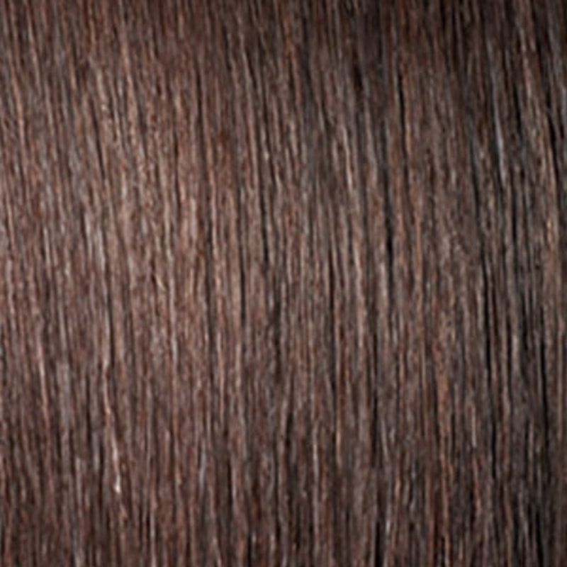 Close-up of OUTRE Pretty Quick Pony Vanna extension showing smooth brown hair strands