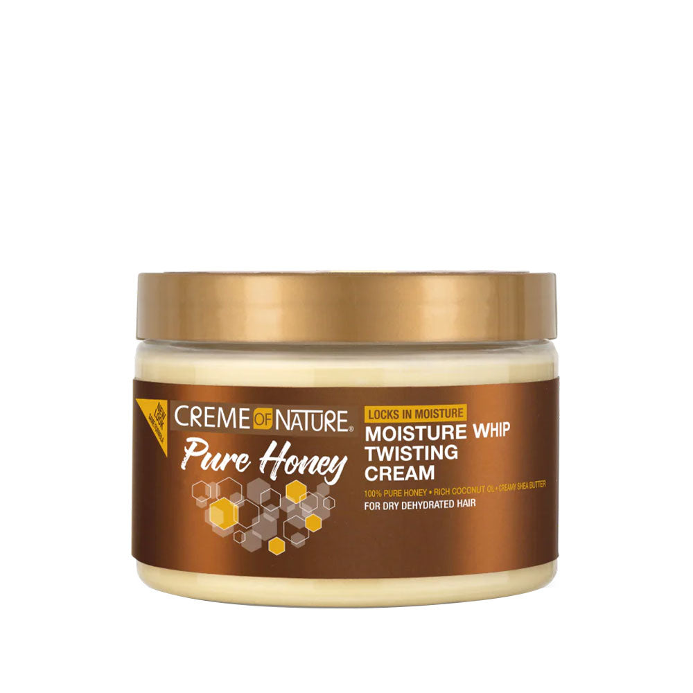 CREME OF NATURE pure honey twisting cream jar moisture whip for dry dehydrated hair