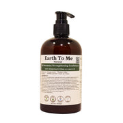 Earth To Me rosemary hair strengthening conditioner in amber pump bottle with natural ingredient label