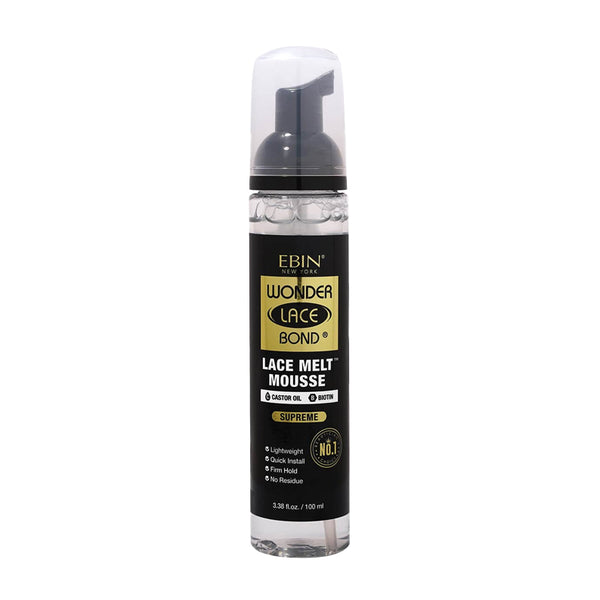 EBIN Wonder Lace Bond lace melt mousse for wigs pump bottle 100 ml clear adhesive styling foam