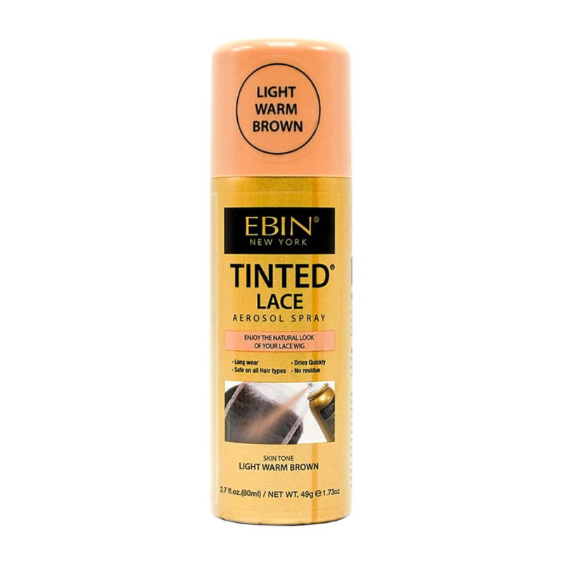 EBIN light warm brown lace tint spray tinted lace aerosol for wigs hairline blending natural finish