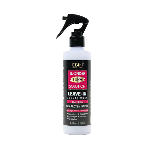 EBIN Wonder Wig Solution leave-in conditioner for wigs spray bottle silk protein infused restores detangles and adds shine