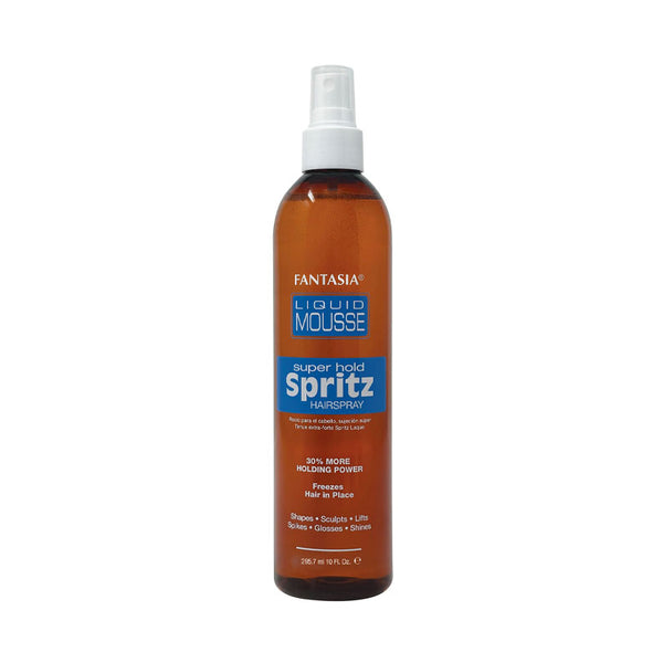Fantasia IC liquid mousse spritz hairspray brown spray bottle super hold styling product 10 fl oz